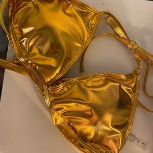 Shein Gold Bikini Top